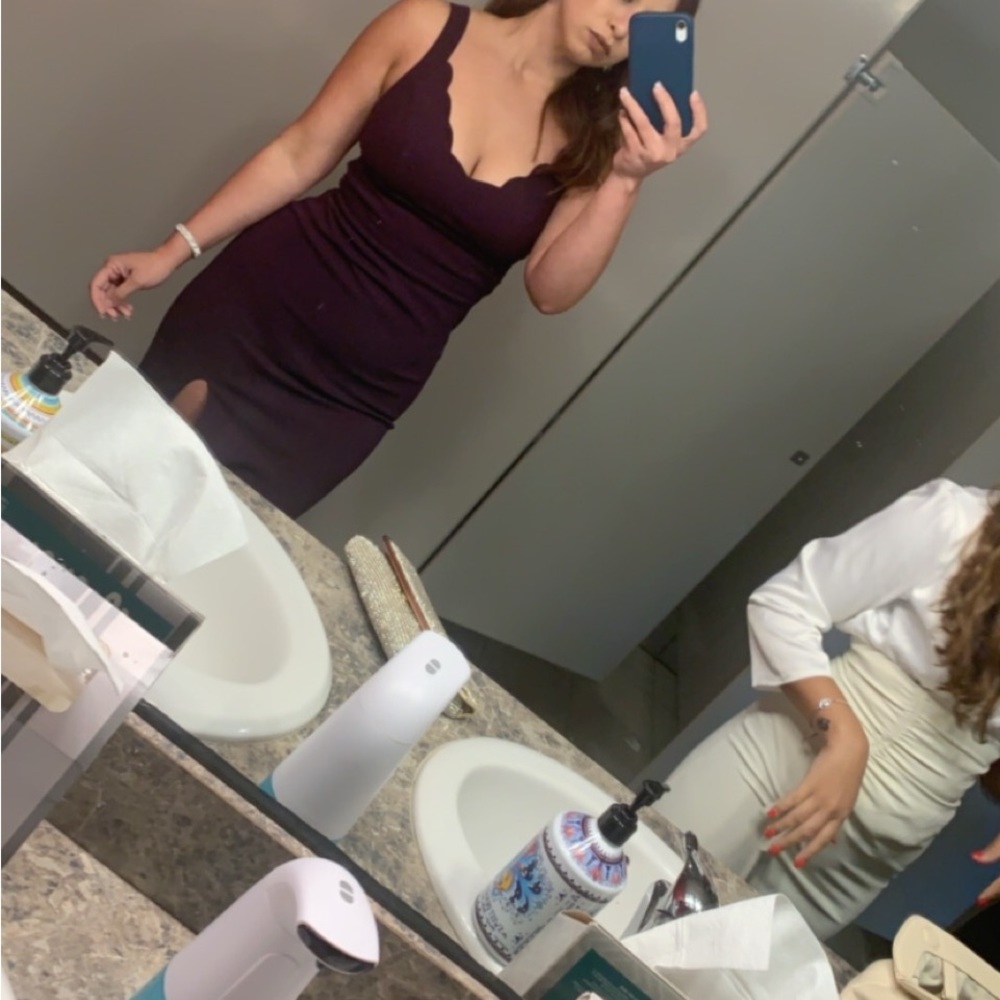 Purple evening gown